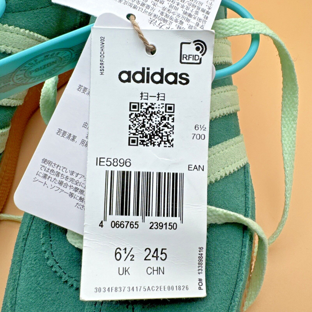 Adidas Unisex Handball Spezial Collegiate Green Spark Sz Men 8 Women 9.5 - Picture 9 of 9